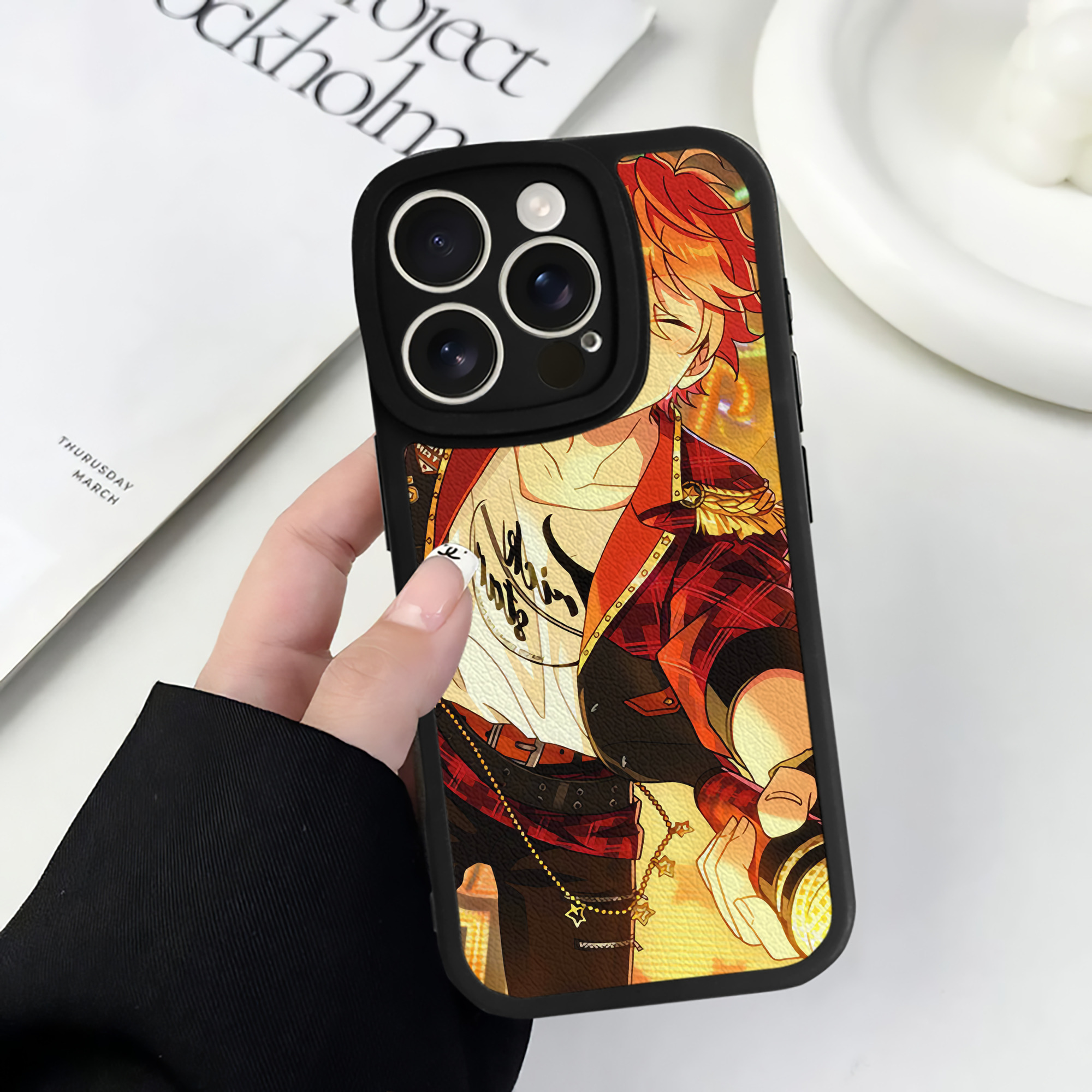 （画像用） あんさんぶるスターズ! Ensemble Stars 【iPhone 16シリーズ対応】シリコンスマホケース（レザー調） 材質：シリコン